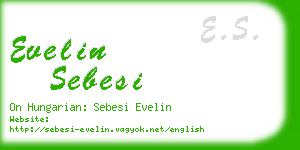 evelin sebesi business card